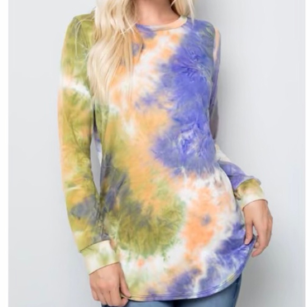 Tie Dye Long Sleeve Top